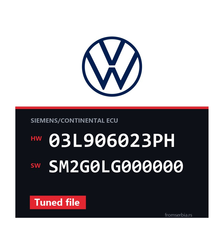 VW Touran 03L906023PH SM2G0LG000000 Tuned file tuning file
