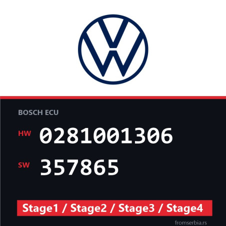 VW T4 0281001306 357865 Stage1 / Stage2 / Stage3 / Stage4 tuning file