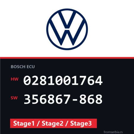 VW T4 0281001764 356867-868 Stage1 / Stage2 / Stage3 tuning file
