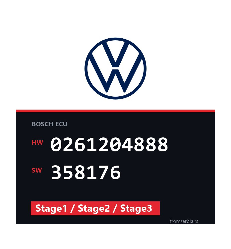 VW T4 0261204888 358176 Stage1 / Stage2 / Stage3 tuning file