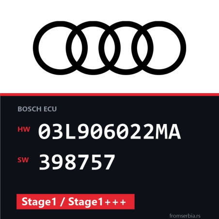 Audi A4 03L906022MA 398757 Stage1 / Stage1+++ tuning file