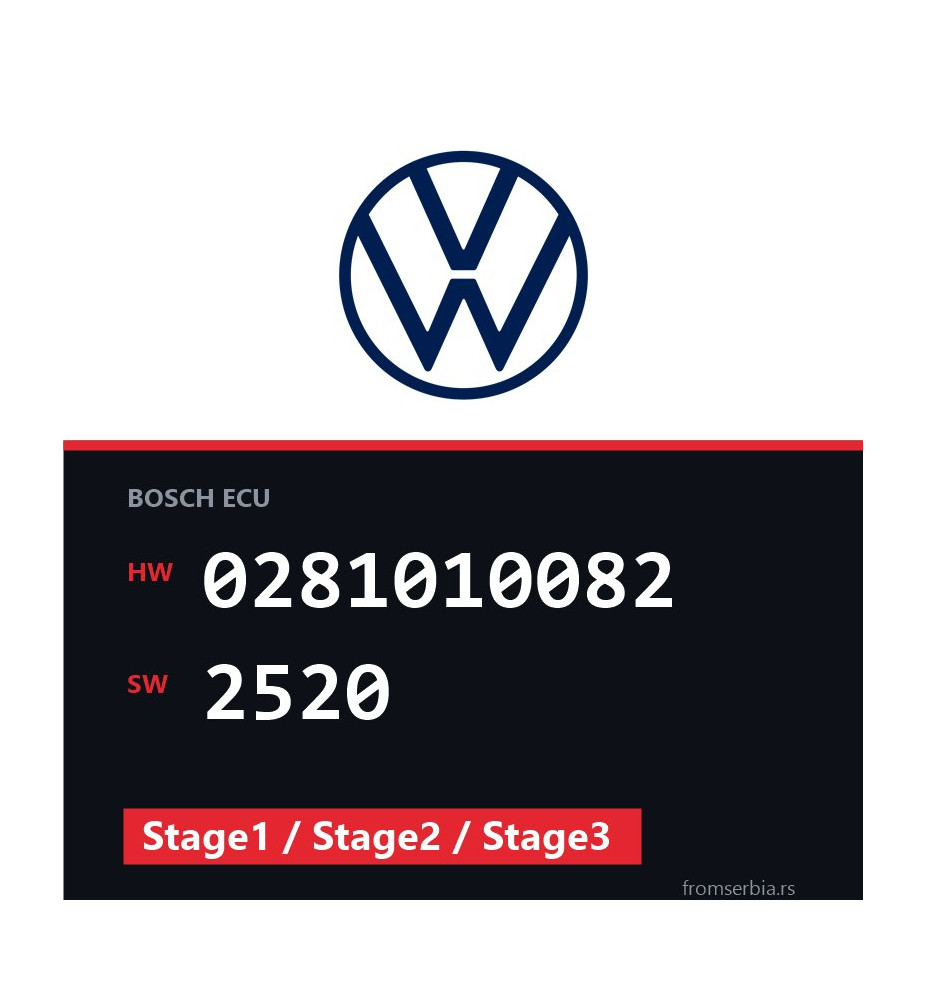 VW T4 0281010082 2520 Stage1 / Stage2 / Stage3 tuning file