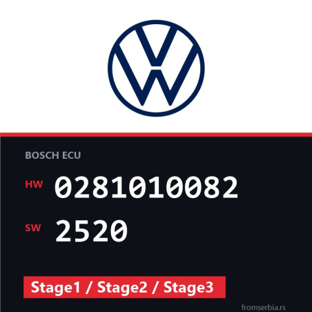 VW T4 0281010082 2520 Stage1 / Stage2 / Stage3 tuning file