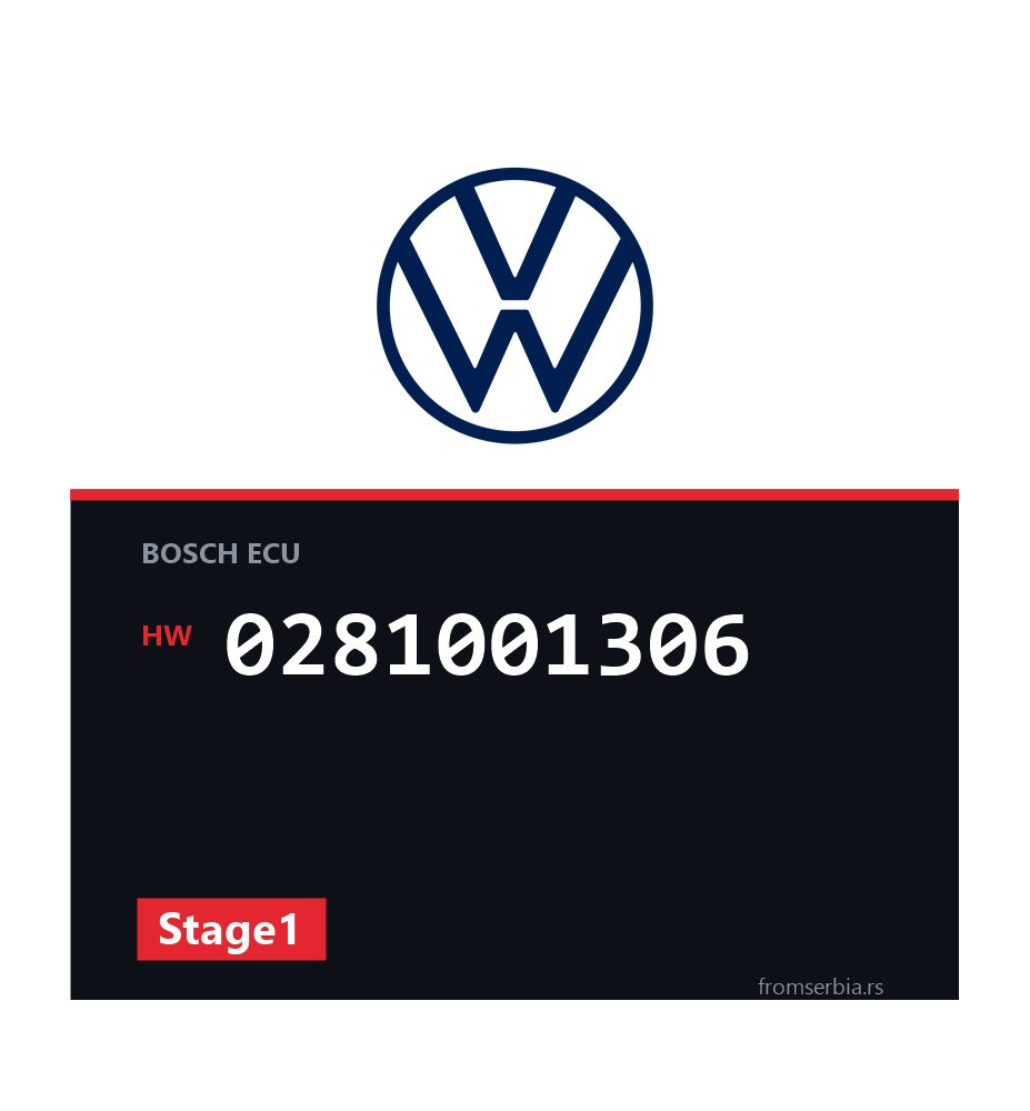 VW T4 0281001306 Stage1 tuning file