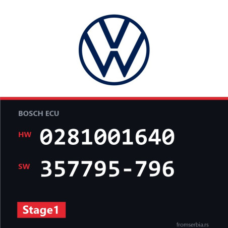 VW Transporter 0281001640 357795-796 Stage1 tuning file