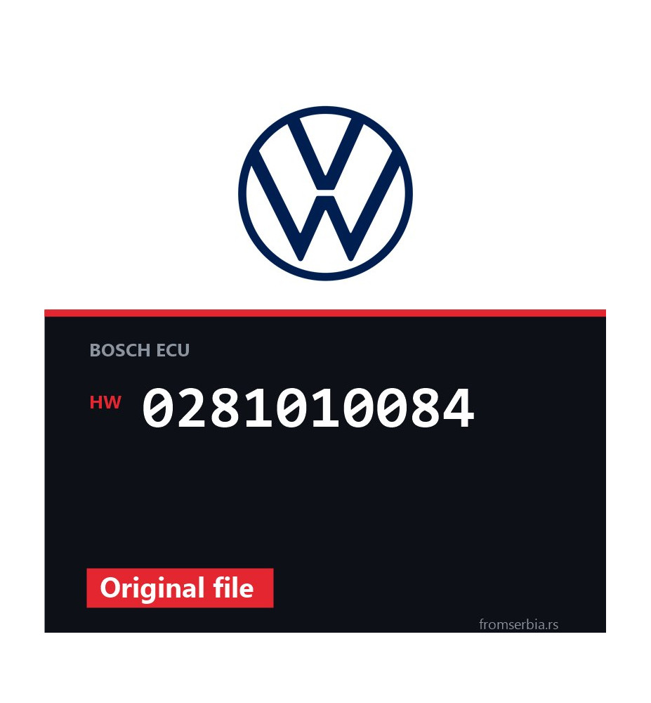 VW Transporter 0281010084 original ECU file