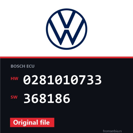 VW T5 0281010733 368186 original ECU file
