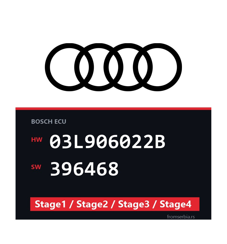 Audi 03L906022B 396468 Stage1 / Stage2 / Stage3 / Stage4 file