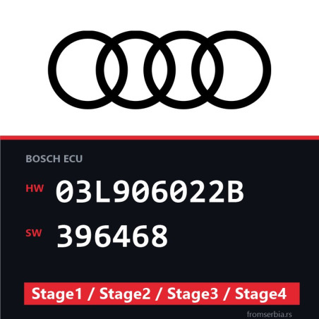 Audi 03L906022B 396468 Stage1 / Stage2 / Stage3 / Stage4 file