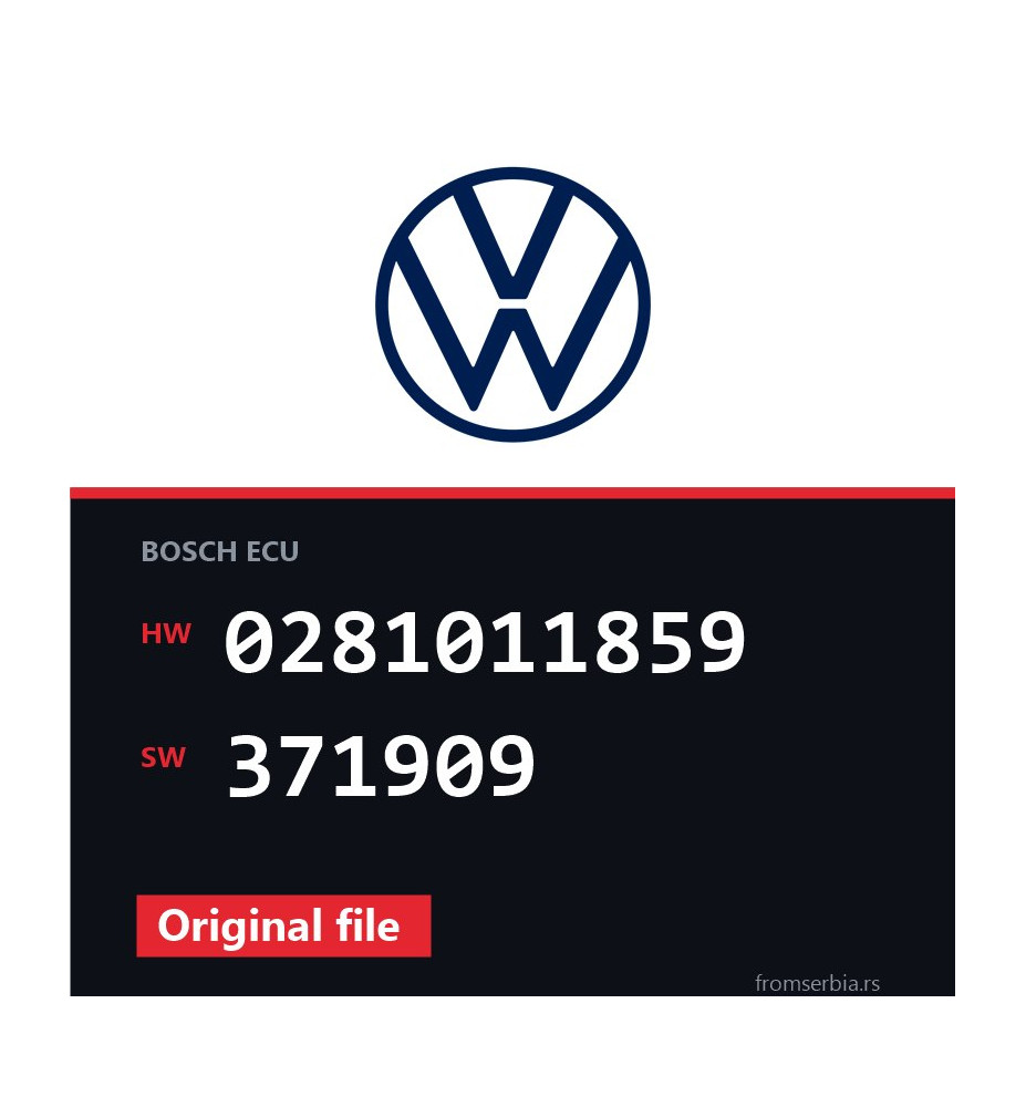 VW Transporter 0281011859 371909 original ECU file