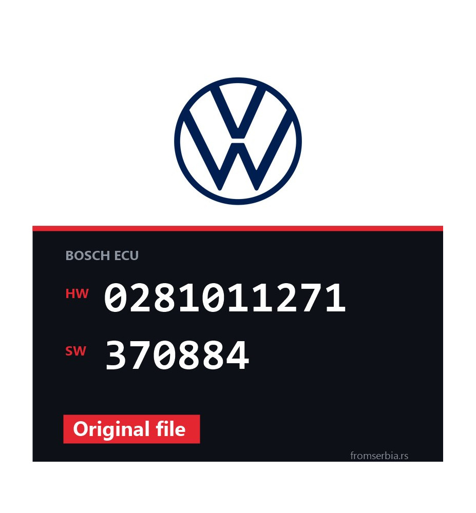 VW Transporter 0281011271 370884 original ECU file