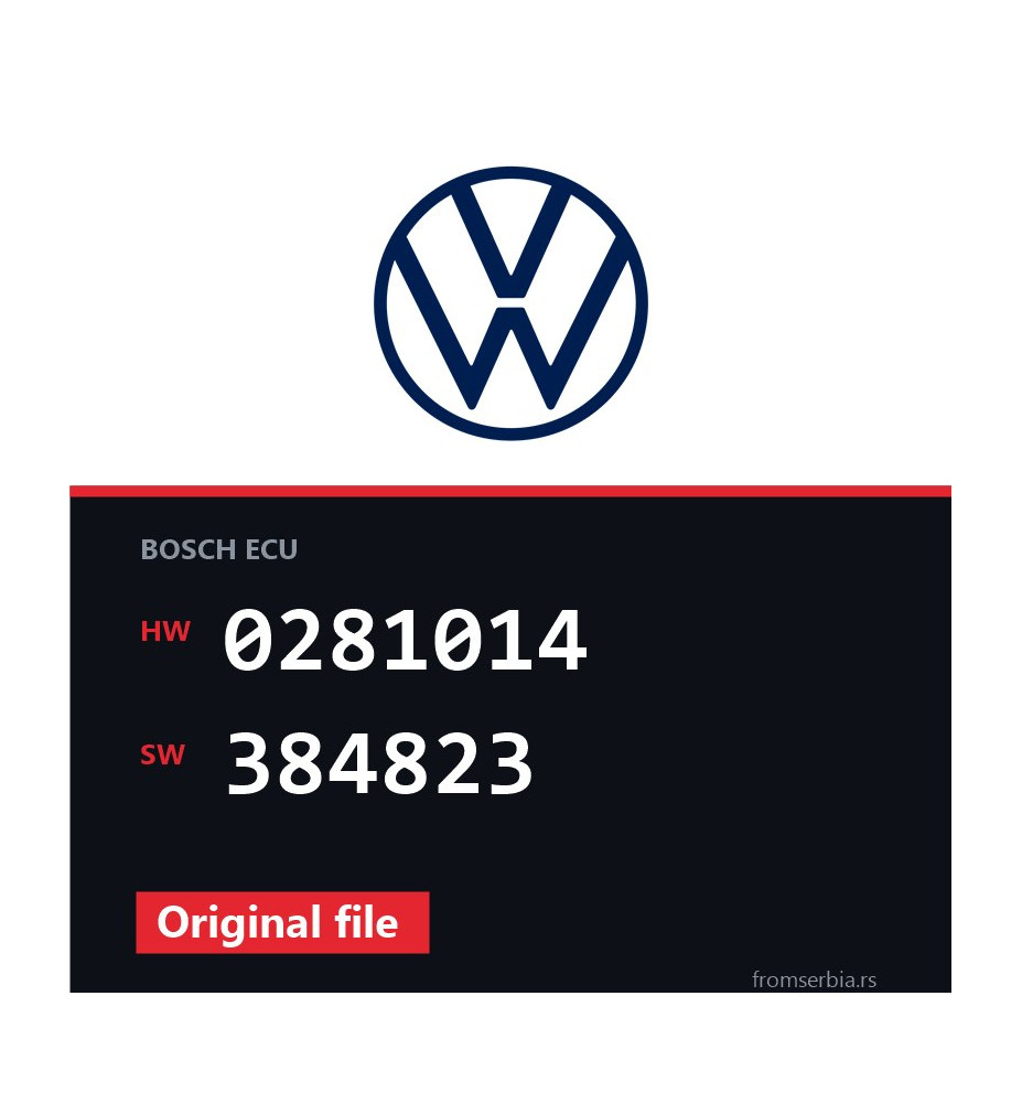 VW T5 0281014 384823 original ECU file