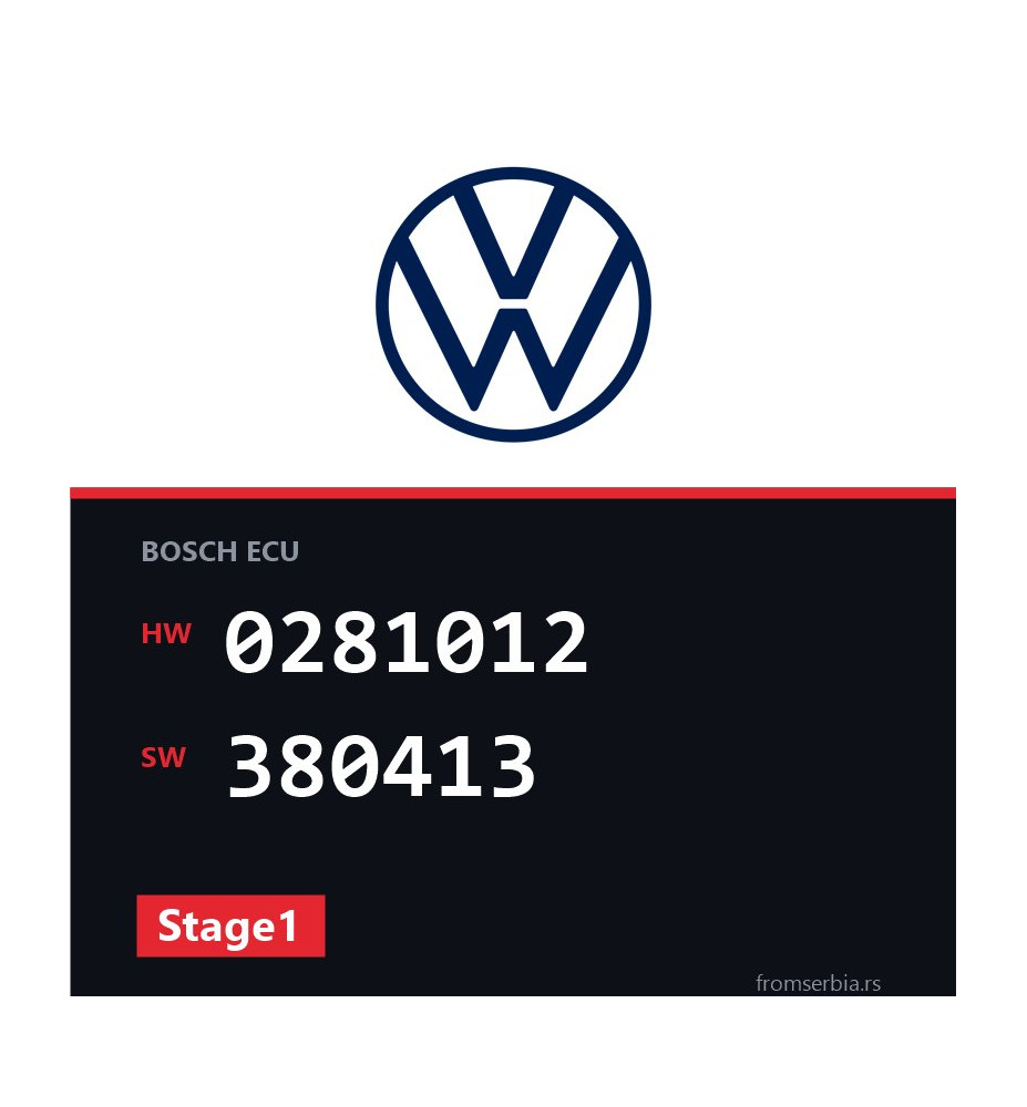 VW T5 0281012 380413 Stage1 tuning file