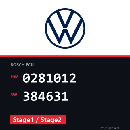 VW Transporter 0281012 384631 Stage1 / Stage2 tuning file