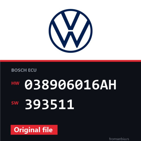 VW T5 038906016AH 393511 original ECU file