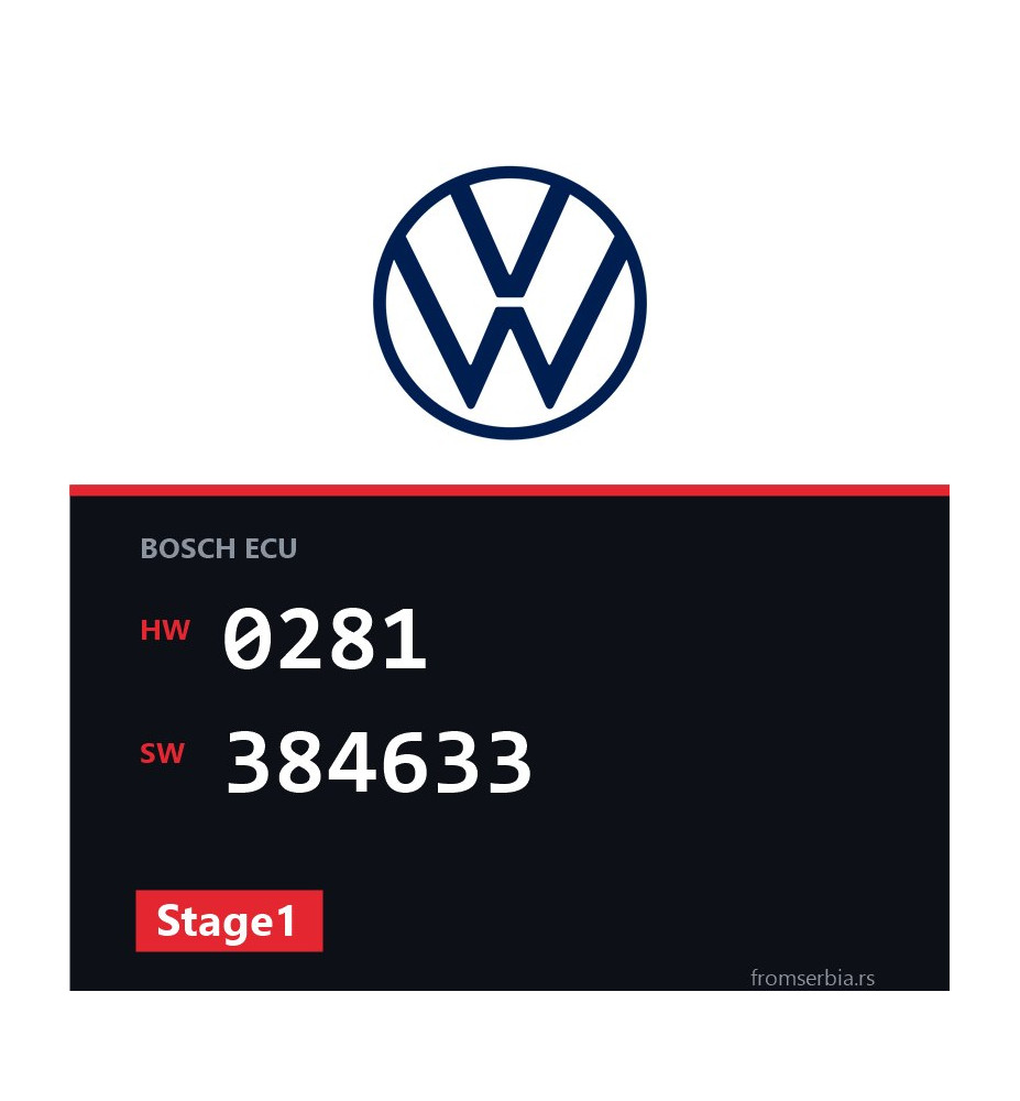 VW Transporter 0281 384633 Stage1 tuning file