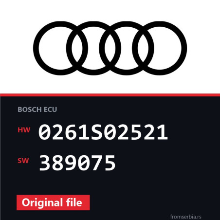 Audi A4 0261S02521 389075 original ECU file