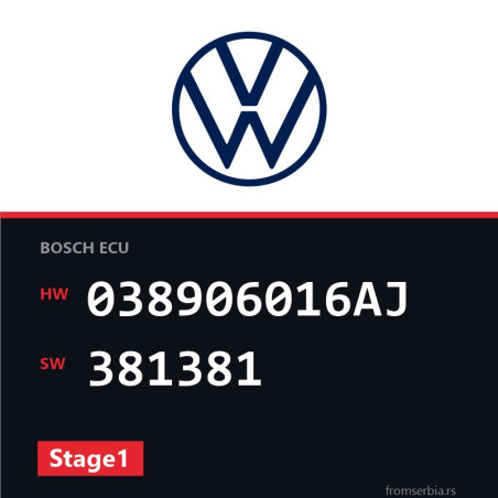 VW T5 038906016AJ 381381 Stage1 tuning file