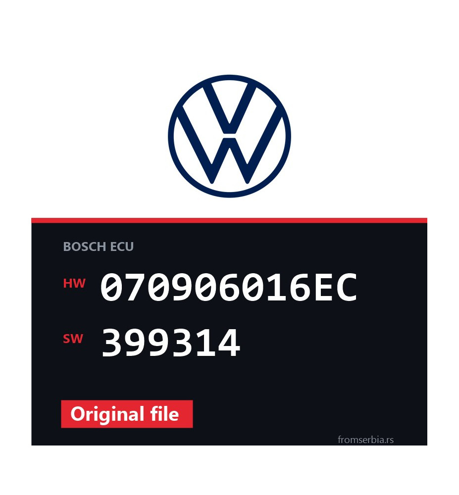VW T5 070906016EC 399314 original ECU file