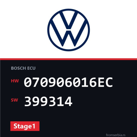 VW T5 070906016EC 399314 Stage1 tuning file
