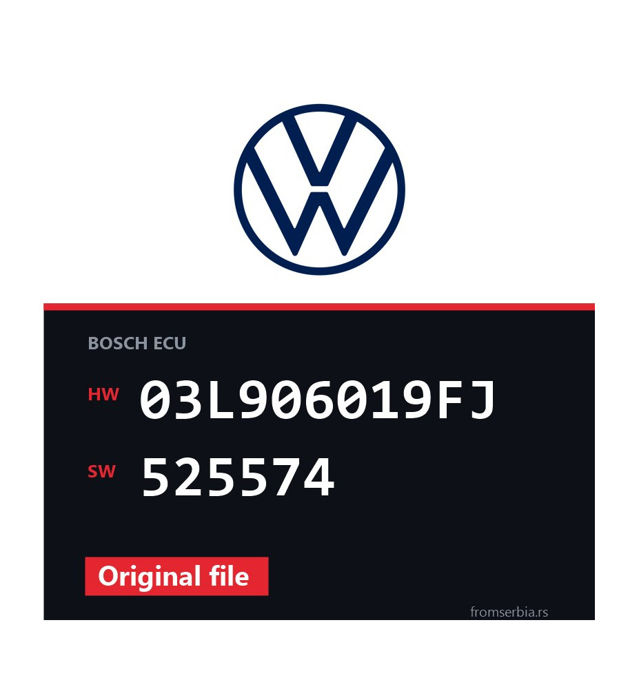 VW Transporter 03L906019FJ 525574 original ECU file