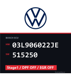 VW 03L906022JE 515250 Stage1 / DPF OFF / EGR OFF file