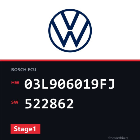 VW Transporter 03L906019FJ 522862 Stage1 tuning file