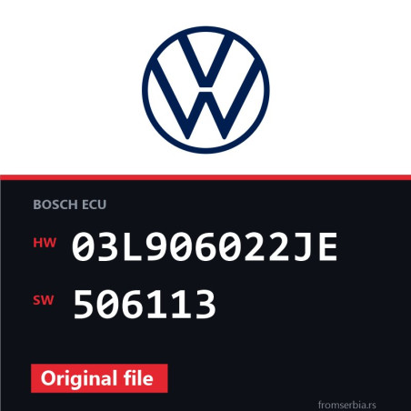 VW Transporter 03L906022JE 506113 original ECU file