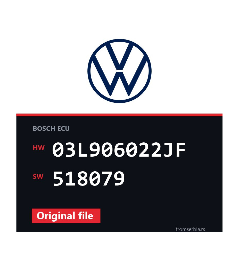 VW Transporter 03L906022JF 518079 original ECU file