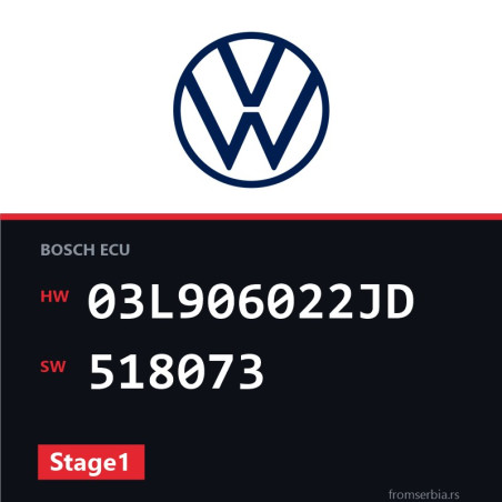 VW Transporter 03L906022JD 518073 Stage1 tuning file