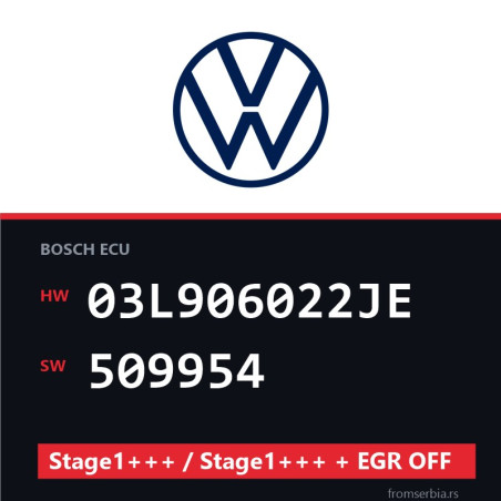VW 03L906022JE 509954 Stage1+++ / Stage1+++ + EGR OFF file