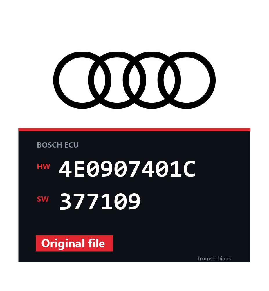 Audi A4 4E0907401C 377109 original ECU file