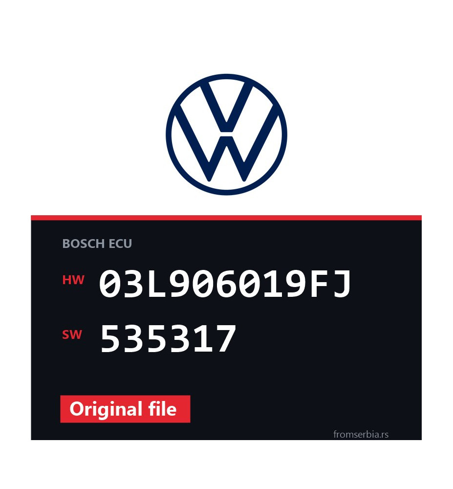 VW Transporter 03L906019FJ 535317 original ECU file