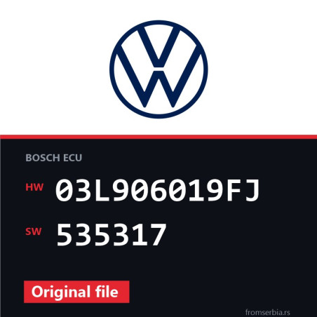 VW Transporter 03L906019FJ 535317 original ECU file