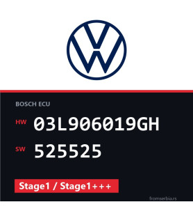 VW Transporter 03L906019GH 525525 Stage1 / Stage1+++ tuning file