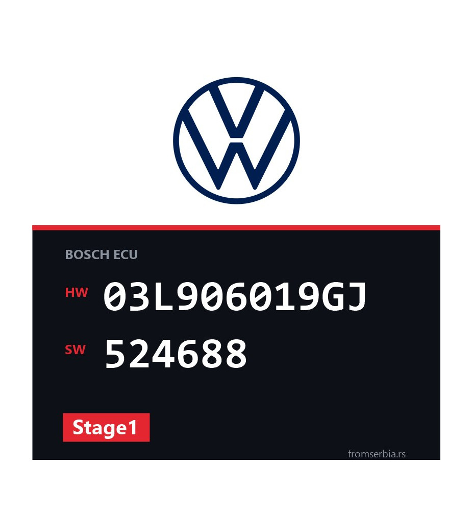 VW Transporter 03L906019GJ 524688 Stage1 tuning file