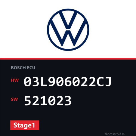 VW Transporter 03L906022CJ 521023 Stage1 tuning file