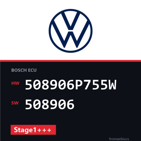 VW Transporter 508906P755W 508906 Stage1+++ tuning file