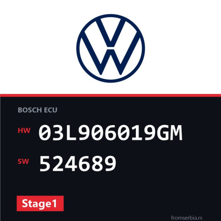 VW Transporter 03L906019GM 524689 Stage1 tuning file
