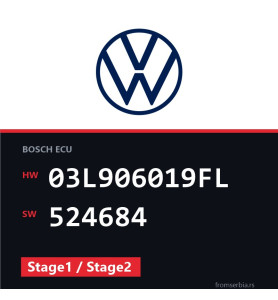 VW Transporter 03L906019FL 524684 Stage1 / Stage2 tuning file