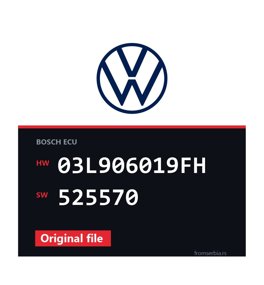 VW Transporter 03L906019FH 525570 original ECU file