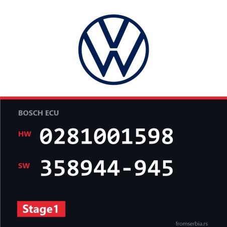 VW T4 0281001598 358944-945 Stage1 tuning file