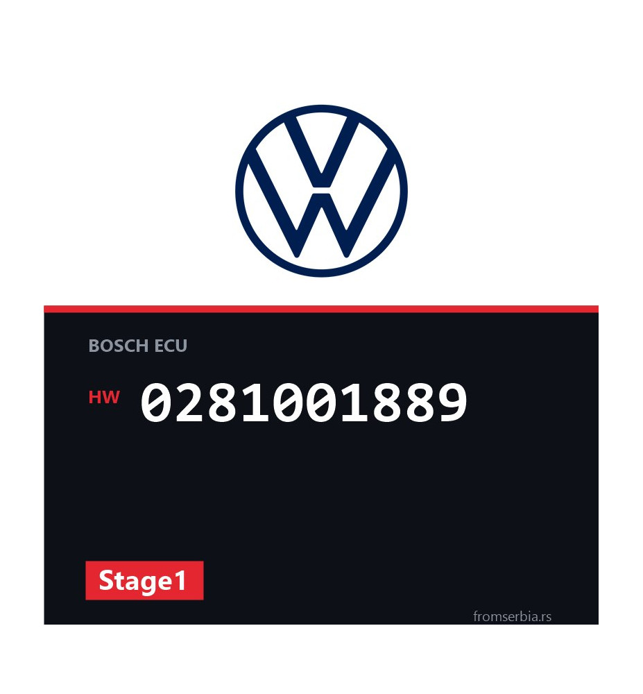 VW T4 0281001889 Stage1 tuning file
