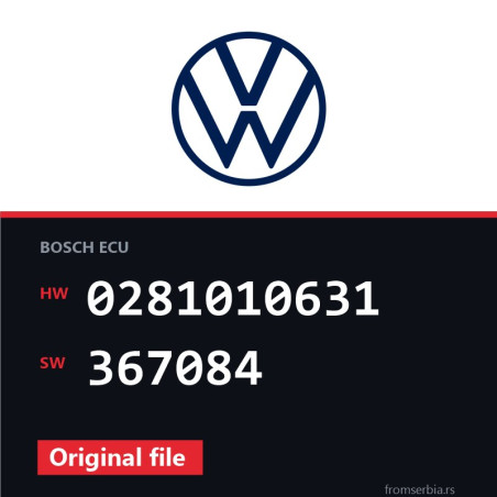 VW T4 0281010631 367084 original ECU file