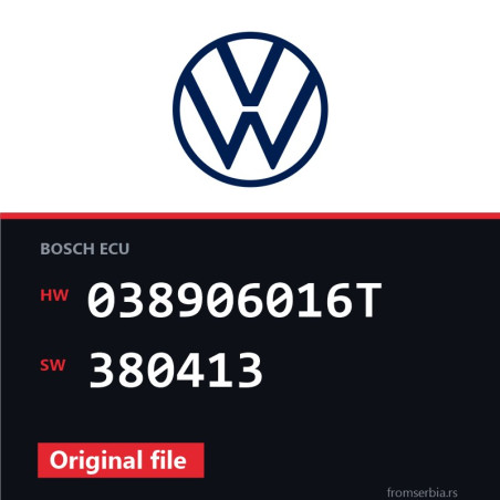 VW Transporter 038906016T 380413 original ECU file