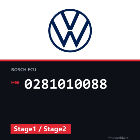 VW Transporter 0281010088 Stage1 / Stage2 tuning file