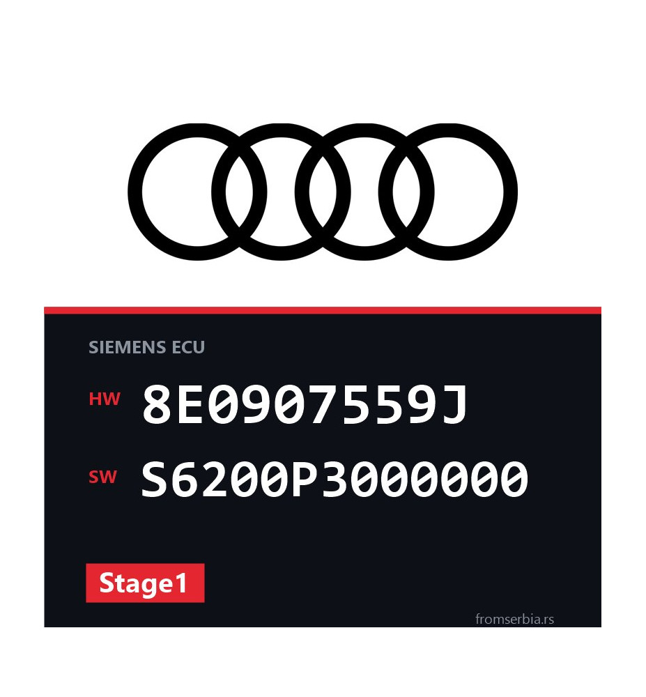 Audi A4 8E0907559J S6200P3000000 Stage1 tuning file