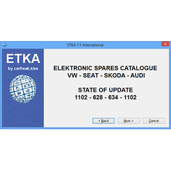 ETKA Electronic Catalogue V7.5 For Audi VW Seat Skoda