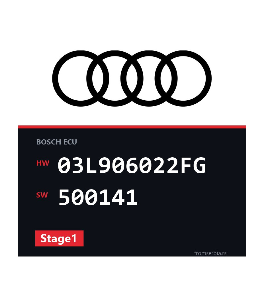 Audi A4 03L906022FG 500141 Stage1 tuning file