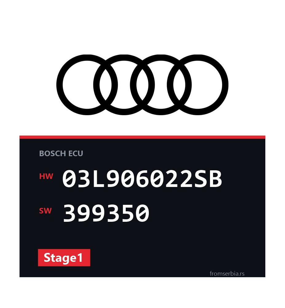 Audi A4 03L906022SB 399350 Stage1 tuning file